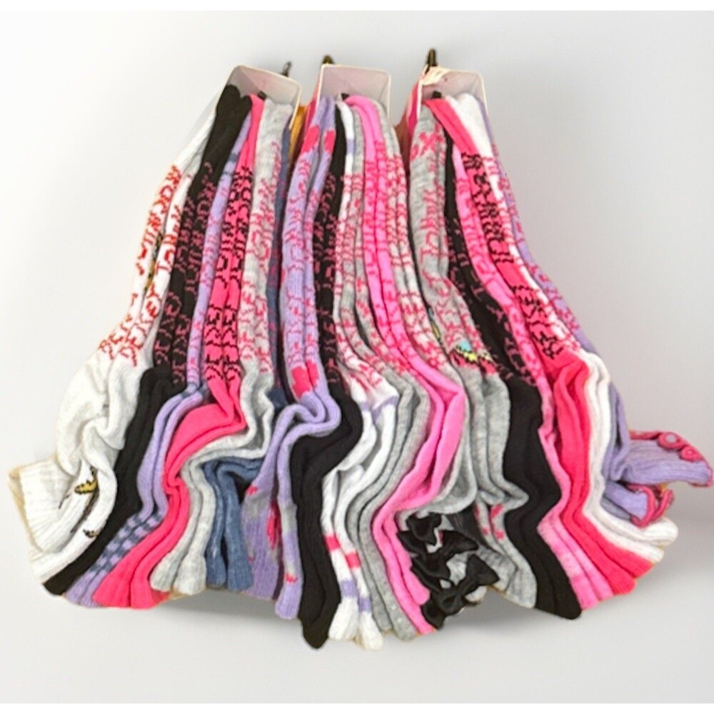 Girls Betsey Johnson Socks Lot. Fits shoe size 5-10 (3x 6 packs) - Picture 2 of 3